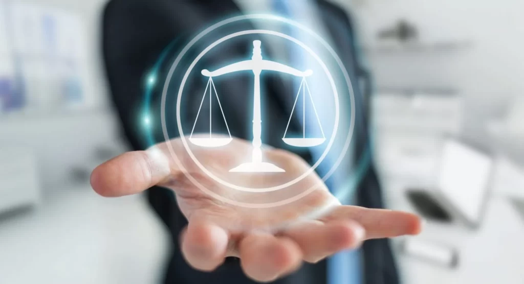 Imagem mostra o meio jurídico no digital