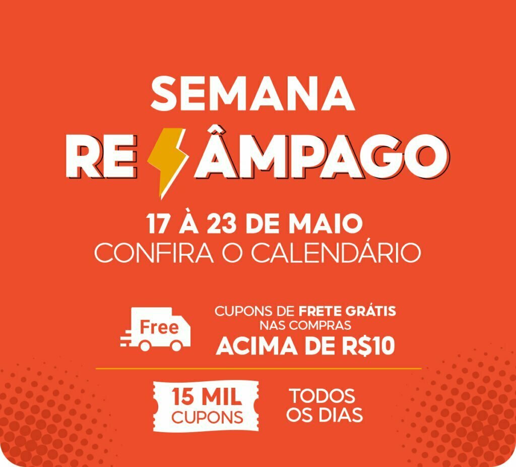 Propaganda da Shopee fazendo alusão a ofertas relâmpagos