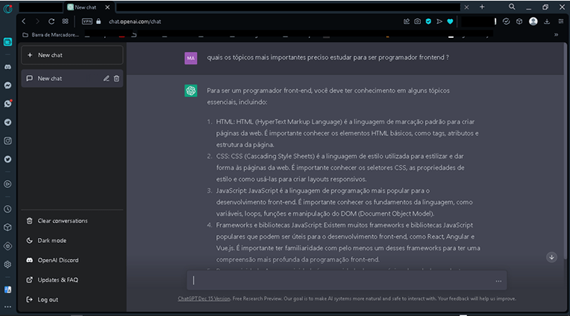 Imagem representa a funcionalidade do ChatGPT