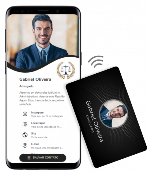 Exemplo de cartão de visita para advogados de diferentes áreas