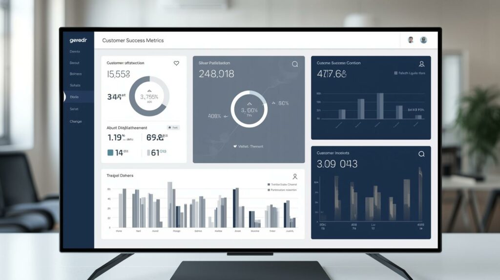 Dashboard de métricas de Customer Success para escritório de advocacia 
