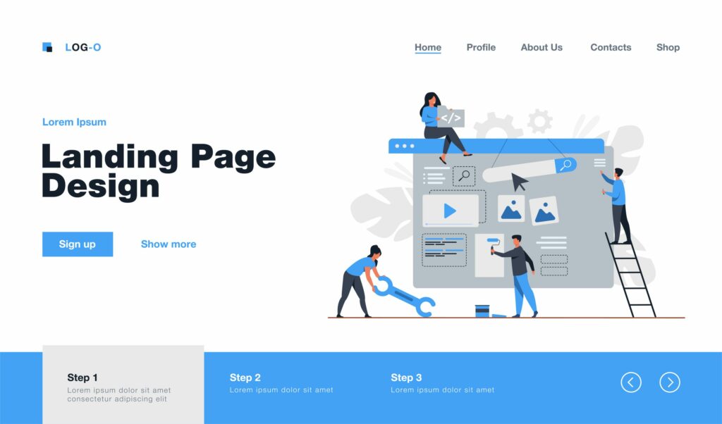 Landing pages
